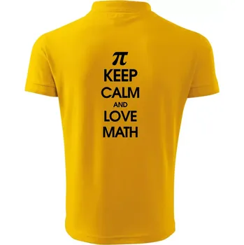 Pánská košile Keep calm and love math - Polokošile pánská Pique Polo 203 - 4XL ( Žlutá )