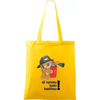 Až vyrostu budu hasičkou - Taška bavlněná - 42 x 38 cm ( Žlutá )