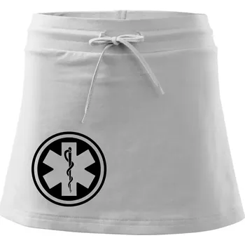 Dámská sukně Rescue logo samostatné kulaté - Sportovní sukně - two in one - M ( Bílá )