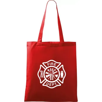 Fire dept. logo - Taška bavlněná - 42 x 38 cm ( Červená )