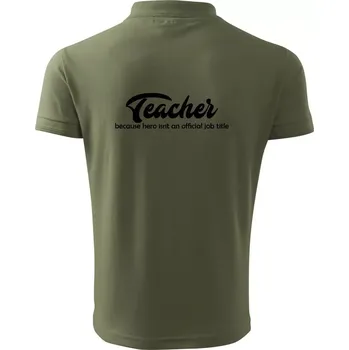 Pánská košile Teacher title - Polokošile pánská Pique Polo 203 - M ( Khaki )