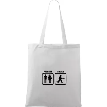 Nákupní taška Problém hasič - Taška bavlněná - 42 x 38 cm ( Bílá )