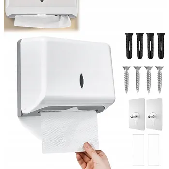 Zásobník na papírové ručníky Dávkovač Zásobník na papírové ručníky Bílý Nástěnný