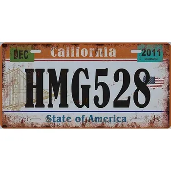 Obraz Plechová cedule California