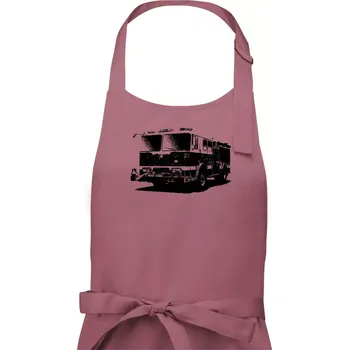 Kuchyňská zástěra Hasičské auto americké - Pánská zástěra na vaření - Univerzální velikost ( Starorůžová )