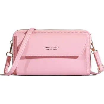 Kabelka Malá letní crossbody kabelka s kapsami | dámská kabelka, letní taška - Růžový