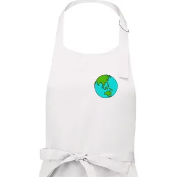 Kuchyňská zástěra Planeta na prsu - Austrálie - Pánská zástěra na vaření - Univerzální velikost ( Bílá )
