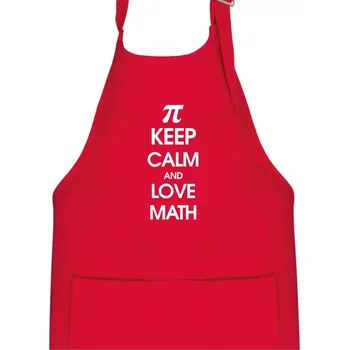 Kuchyňská zástěra Keep calm and love math - Dětská zástěra na vaření - Univerzální velikost ( Červená )