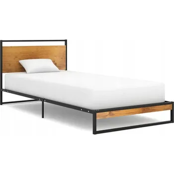 Postel Jednolůžková dřevěná postel VidaXL 100x200 cm, vícebarevná