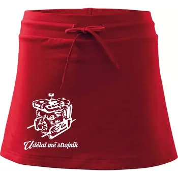 Dámská sukně Udělal mě strojník - Sportovní sukně - two in one - S ( Červená )