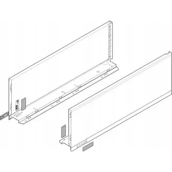 Nábytkové kování BLUM 770C6002S LEGRABOX Pure, bočnice zásuvky, bílá matná, NL=600