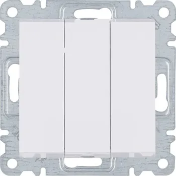 vypínač Trojitý vypínač pod omítku Hager bílý WL0070