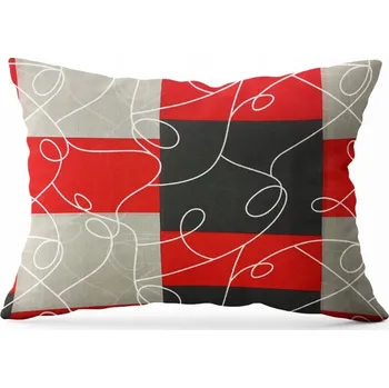 Polštář Povlak na polštář Červené čtverce 70x90 cm
