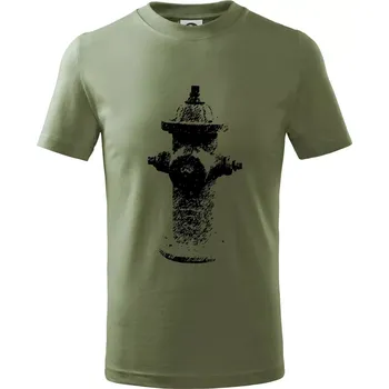 Hasičský hydrant americký - Tričko dětské bavlněné - 134 cm/8 let ( Khaki )