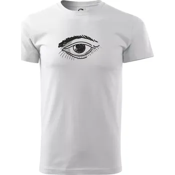 Párovy motiv - oko vykulené - Triko extra velké (5-8XL) - 6XL ( Bílá )