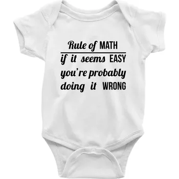 Kojenecký body Rule of math - Body kojenecké s krátkým rukávem - Krátký r. 12-18 měs ( Bílá )