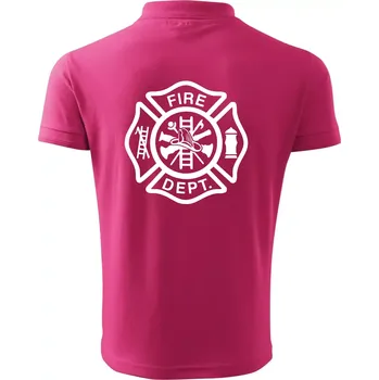 Pánská košile Fire dept. logo - Polokošile pánská Pique Polo 203 - L ( Purpurová )