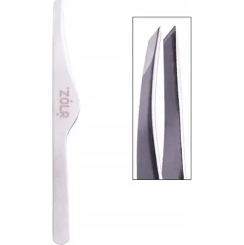 Kosmetická pinzeta Profesionální pinzeta na obočí ZOLA SILVER (šikmá) color series