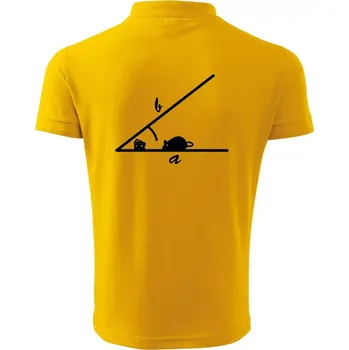 Pánská košile Matematická myš - Polokošile pánská Pique Polo 203 - S ( Žlutá )
