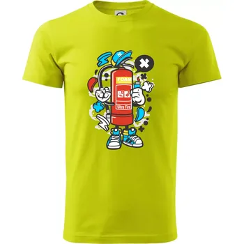 Hasičňák - Klasické pánské triko vyšší gramáže - 2XL ( Limetková )