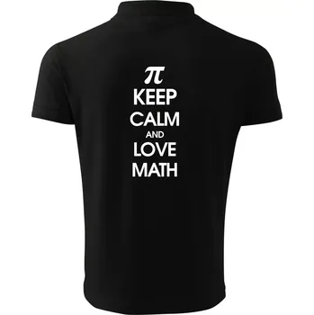Pánská košile Keep calm and love math - Polokošile pánská Pique Polo 203 - XL ( Černá )