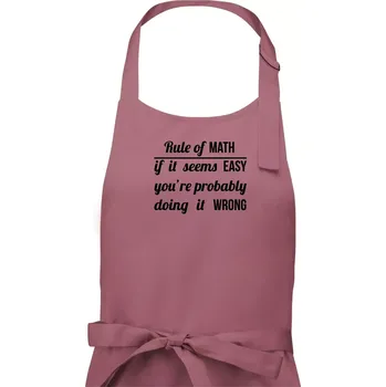 Kuchyňská zástěra Rule of math - Pánská zástěra na vaření - Univerzální velikost ( Starorůžová )