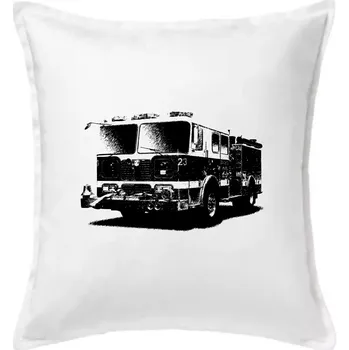 Polštář Hasičské auto americké - Polštář 50x50 - 50x50 - Pouze potah ( Bílá )