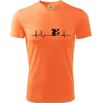 Kráva EKG - Dětské triko sportovní (dresovina) - 158 cm/12 let ( Neon mandarine )