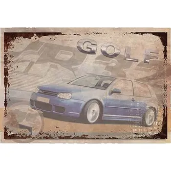 Obraz Plechová cedule Auto Golf 2