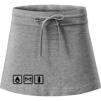 Dámská sukně Hasiči 3 loga - Sportovní sukně - two in one - XL ( Tmavě šedý melír )