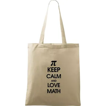 Nákupní taška Keep calm and love math - Taška bavlněná - 42 x 38 cm ( Naturální )
