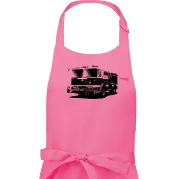 Kuchyňská zástěra Hasičské auto americké - Dámská zástěra na vaření - Univerzální velikost ( Růžová )