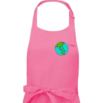 Kuchyňská zástěra Planeta na prsu - Austrálie - Dámská zástěra na vaření - Univerzální velikost ( Růžová )