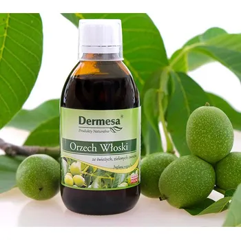 Obraz Extrakt ze zelených vlašských ořechů, čerstvý, nepasterizovaný Dermesa