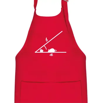 Kuchyňská zástěra Matematická myš - Dětská zástěra na vaření - Univerzální velikost ( Červená )
