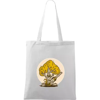 Strom dřevorubec - Taška bavlněná - 42 x 38 cm ( Bílá )