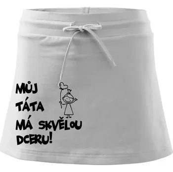 Dámská sukně Můj táta má skvělou dceru - Sportovní sukně - two in one - M ( Bílá )
