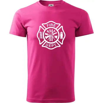 Pánská móda Fire dept. logo - Klasické pánské triko vyšší gramáže - XS ( Purpurová )