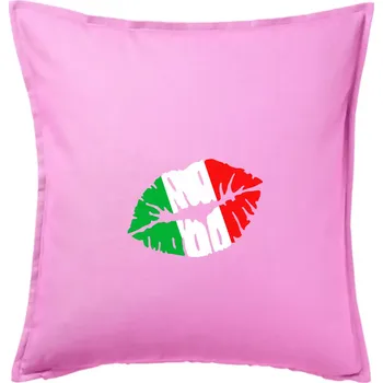 Polštář Itálie kiss - Polštář 50x50 - 50x50 - Pouze potah ( Růžová )