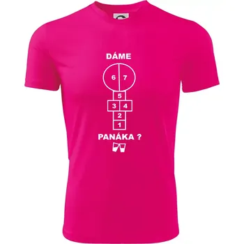 Chlapecké tričko Dáme panáka? - Dětské triko sportovní (dresovina) - 146 cm/10 let ( Neon Pink )