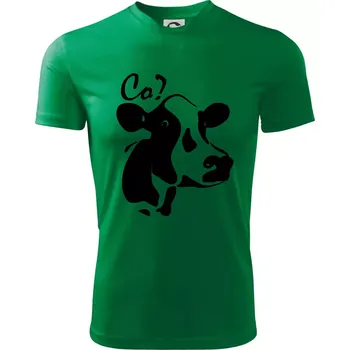 Zmatená kráva - Dětské triko sportovní (dresovina) - 158 cm/12 let ( Středně zelená )