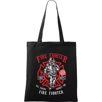 Nákupní taška Fire Fighter - Taška bavlněná - 42 x 38 cm ( Černá )