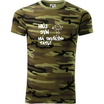 Pánská móda Můj syn má skvělýho tátu - Army CAMOUFLAGE - XL ( Zelený maskáč )