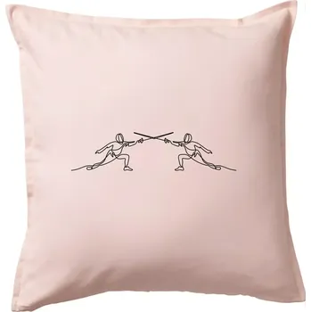 Polštář Šermířský souboj - Polštář 50x50 - 50x50 - Pouze potah ( Světle růžová )