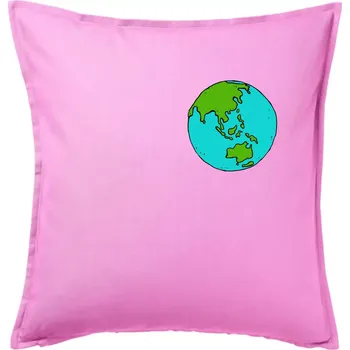 Polštář Planeta na prsu - Austrálie - Polštář 50x50 - 50x50 - Včetně výplně ( Růžová )