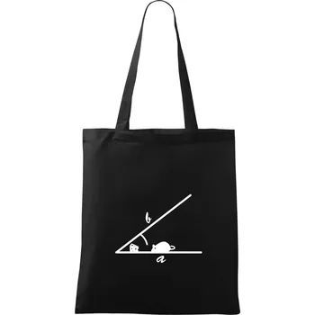 Nákupní taška Matematická myš - Taška bavlněná - 42 x 38 cm ( Černá )
