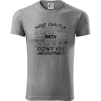 Pánské tričko What exactly didnt you understand - Math - Viper FIT - Pánské zůžené tričko - 2XL ( Tmavě šedý melír )