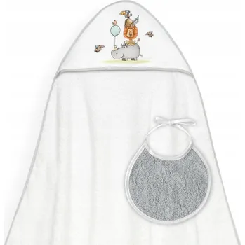 Dětská deka Deka s kapucí Interbaby 100 x 100 cm bílá
