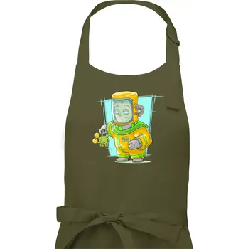 Kuchyňská zástěra Vesmírný voják zelený - Dámská zástěra na vaření - Univerzální velikost ( Khaki )
