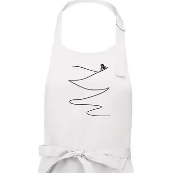 Kuchyňská zástěra Cyklo sjezd z kopce - Pánská zástěra na vaření - Univerzální velikost ( Bílá )